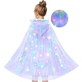 Goenb Leuchtende Prinzessin Cape, LED Prinzessin Cape LED Kapuzenumhang Light up Mantel Kostüm für...
