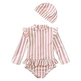 Generisch Kleinkind Kinder Baby Mädchen Badeanzug Floral Langarm 1 Stück Badeanzug Bikini Tankini...