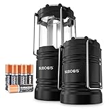 SUBOOS Batteriebetriebene LED Camping Laterne – 2 St. – 2x Heller LED Laterne - Magnetfuß &...