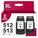 HALLOLUX PG512 CL513 Druckerpatronen für Canon 512 513 für Pixma Canon MP230 MP235 MP240 MP250...