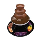 awolsrgiop Schokoladenbrunnen Elektrisch 40W Edelstahl Brunnen-Set, 0.45kg Kapazität mit 6 Gabeln &...