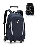 Voici et Voila Trolley Bag Rucksack mit Rollen Jungen Mädchen Schulrucksack Trolley Kinder...