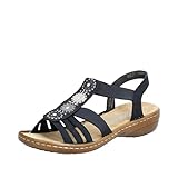 Rieker Damen 608G9 Sandalette, Blau, 40 EU