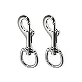 Ganzoo Karabiner-Haken mit Drehgelenk für Hunde-Leine im 2er Set, legierter Stahl, Karabiner 68mm...