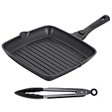 Stone&Stone Grillpfanne quadratisch 28cm abnehmbarer griff Chef grill Pfanne steinbeschichtet extrem...