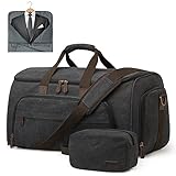 S-ZONE Unisex 2-in-1 Umwandelbarer Kleidersack Canvas Kleidertasche Anzugtasche Carry On Garment Bag...