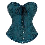 Generisch Damen Vollbrust Corsage Korsett Top Gothic Vintage Corsagen Bustier Corsette Rüschen...
