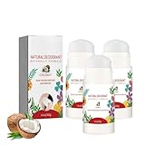 Natürliches Deodorant für Frauen, Körper-Deodorant-Stick mit Kokosöl, Roll-on-Refresher für...