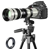 BENOISON 420-800mm Super-Telezoom-Objektiv Manueller Fokus Teleobjektiv EF Objektiv für Canon EOS...