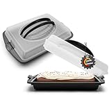 BigDean 2 Stück Kuchen Transportbox mit 2 Tragegriffen Rechteckig ideal für Blechkuchen – Muffin...