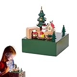 Weihnachtsspieluhr | Vintage Musik-Weihnachtsbox | Weihnachtsspieluhr aus Holz | Handgemachtes...