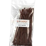 Estexo Kabelbinder, Kabel-Binder, Befestigung für PVC Sichtschutmatten, Sichtschutz (150, Braun)