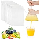 Nussmilchbeutel, 6 Stück Passiertuch Wiederverwendbar, 20 × 30 cm Feingewebt Passiertuch Nylon...