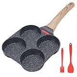 Bobikuke Spiegeleipfanne, Pancake Pfanne 4 Loch Augenpfanne Antihaft-Aluminium Pfanne für...