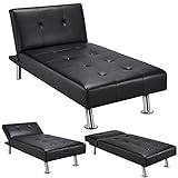 Yaheetech Couch Schlafsofa Bettsofa Klappsofa Gästebett Rückenlehne neigbar 105°/140°/180°,...