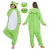 JONRRYIN Onesie Pyjama Damen Herren, Tierkostüm Erwachsene, Unisex Tier Kostüm Pyjama, Pyjama...