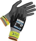 Uvex phynomic XG, 3 Paar - premium Grip-Handschuh für feuchte & ölige Bereiche - flexibel, robust...