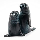 Esotec Wasserspeier-Figuren Seehunde-Paar, Einzelfigur Teichfigur Gartenstatue, Brunnenfigur für...