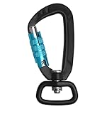 Karabinerhaken mit Drehgelenk Aluminium, 400kg Schwerlast Sicherheitskarabiner Schlüsselanhänger...