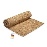 blizz-z Schilfrohrmatte 160 x 600 cm (1 Rolle) | Sichtschutz, Windschutz & Sonnenschutz für Balkon,...