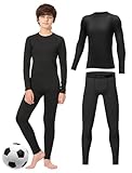 Rolimaka Jungen Kinder Thermal Underwear Set Fleecegefütterte Baselayer (Oberteil & Hose)...