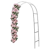 Witterungsbeständiger Rosenbogen Grün 240x140x36cm aus pulverbeschichtetem Metall Pergola...