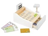 Small Foot Spielkasse aus Holz, inkl. Scanner, Kartenlesegerät, Spielgeld und Kreditkarten,...