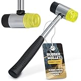 Instalguru Schonhammer 320 g 35 mm Blechhammer Zinnhammer Doppelkopf Gummihammer Plastikhammer Gummi...