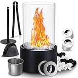Tischfeuer Indoor & Outdoor, 2025 Neu Tischkamin Tischfeuer und Feuerrohr Extra Lange Brenndauer...