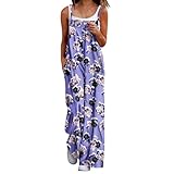 YIzdegg Strampelanzüge Damen Elegant, Overall Ärmellose Playsuit Blumenmutter Romper Lang...