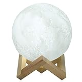 LED Mond Lampe 3D Standleuchten Nachtlicht Nachttischlampe Dimmbare Touch Lampe für Wohnzimmer
