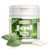 Jod Tabletten, extra hochdosiert, 300µg - 180 Tabletten, vegan. Gegen Jod-Mangel - für...
