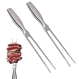 2 Stück Fleischgabel Edelstahl Tranchiergabel mit Ergonomischem Griff Grillgabel Edelstahl Länge...