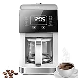 YIWEOG Filterkaffeemaschine, 5–10 Tassen, amerikanische Kaffeemaschine mit eingebautem Mahlwerk,...