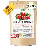 EWL Naturprodukte Hagebuttenpulver BIO 200g, Hagebuttenpulver in Rohkostqualität, Bio...