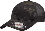 Flexfit Herren-Cap, zweifarbig, Stretch-Mesh, Schwarz, Multicam, XL-XXL, Black Multicam, XL/XXL