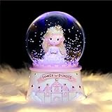 SYXLS Kristallkugel Schloss Schneekugel Geschenk, Manueller Schneefall, Schreibtisch-Ornament,...