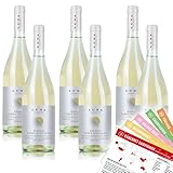 Luna Argenta Bianco Appassite IGT, halbtrocken, sortenreines Weinpaket + VINOX Winecards (6x0,75l)