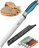 Orblue Brotmesser mit Wellenschliff, Ultrascharfes Edelstahl Küchenmesser, Professionelle...
