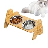 Erhöhter Futternapf für Hunde, erhöhter Napfständer – höhenverstellbare Futterstation aus...