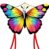 Farbige Schmetterling Drachen Lenkdrachen für Kinder & Erwachsene, Leicht zu fliegende...