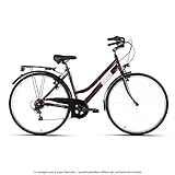 MYLAND City Bike Corso 28,1 28 Zoll 7 V Damen Rot Größe M (City)
