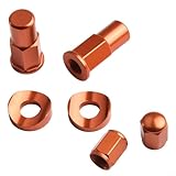 Dirt For Bike Felgenschlossmuttern und Schrauben, für CNC-gefräste Aluminium-Ventilkappenschutz,...