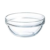 Arcoroc ARC 10000 Empilable Schale, Stapelschale, Schüssel, 12cm, 330ml, Glas, transparent, 6...