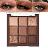 Lilbitty Nude Brown Eyeshadow Palette, Rose Gold und Dark Brown Bronze, Highly Pigmented Cream...