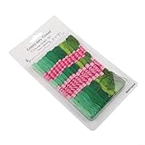 Buntes Stickgarn-Set, 12 Polyester-Baumwollfäden, 8 Meter lang für kreatives Nähen (grün)