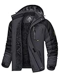 KEFITEVD Übergangsjacke Herren Winter Warme Wanderjacke Wasserdicht Outdoor Jacke Jagdjacke Viele...