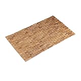 Relaxdays, 47 x 80 cm, Natural Bamboo Mat, Rollable, Rubber Stopper, Hygienic, Moisture-Resistant,...