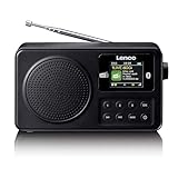 Lenco PDR-033BK DAB+ Radio tragbar – Bluetooth 5.3, FM, Akku, Farbdisplay, Wecker, Einschlaftimer,...