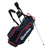 TaylorMade Golf Pro Stand & Cart Bag 2023, Navy/Red